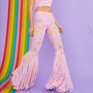 Rainbow ride mesh super flares care bear pants
